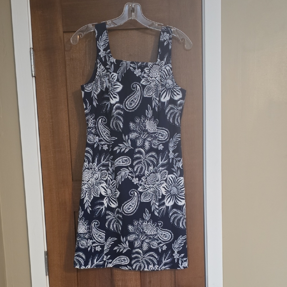 Tyler Boe Blue and White Floral Mini Dress